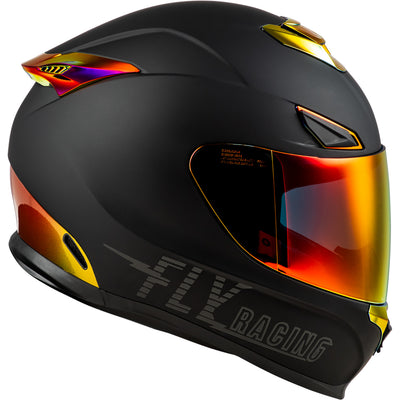 Fly Racing Sentinel Recon Helmet Matte Black/Fire Chrome - Right Side View