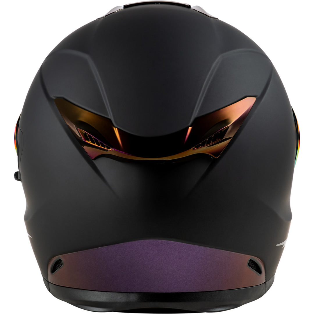 Fly Racing Sentinel Recon Helmet Matte Black/Purple Chrome - Rear View