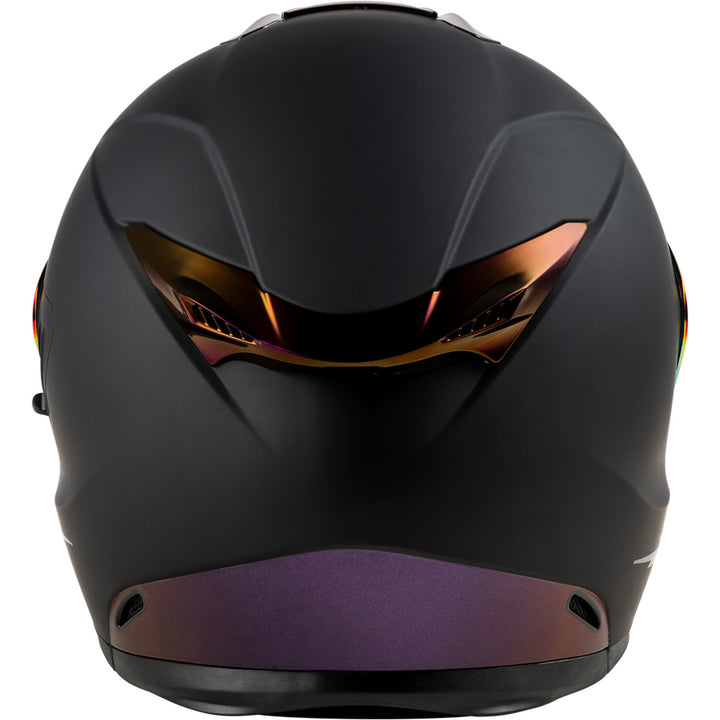 Fly Racing Sentinel Recon Helmet Matte Black/Purple Chrome - Rear View