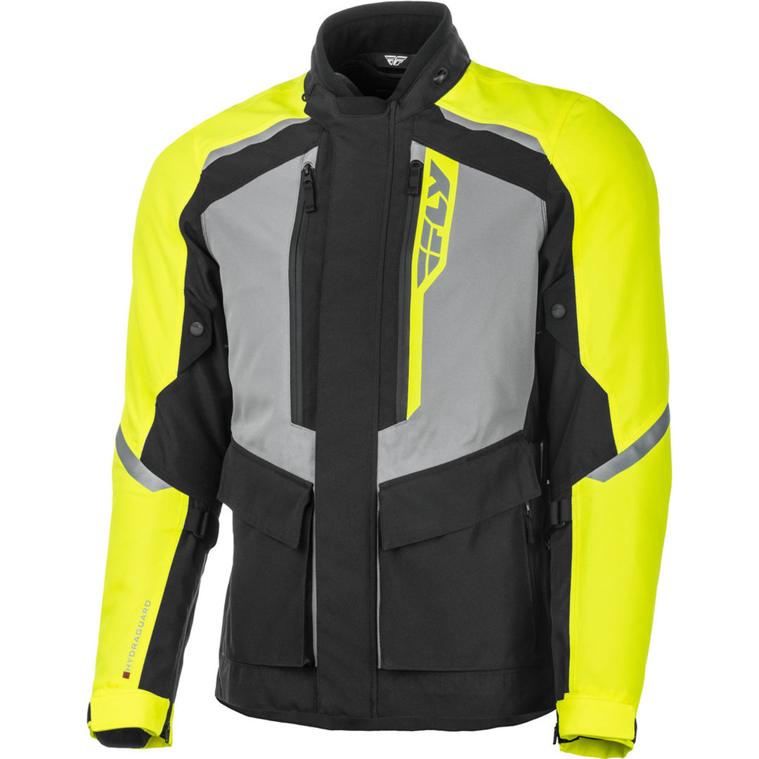 Fly Racing Terra Trek Jacket Black/Hi-Vis - Front View