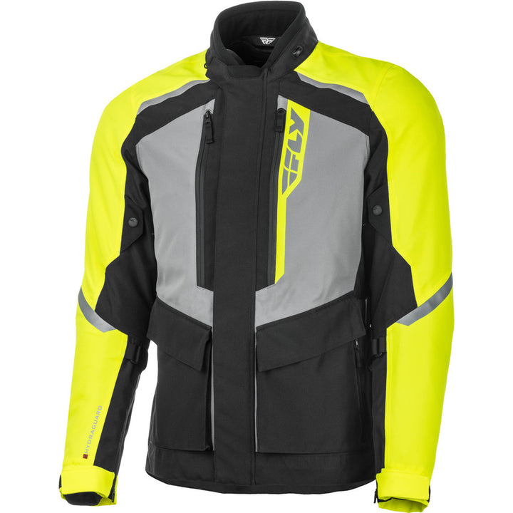 Fly Racing Terra Trek Jacket Black/Hi-Vis - Front View