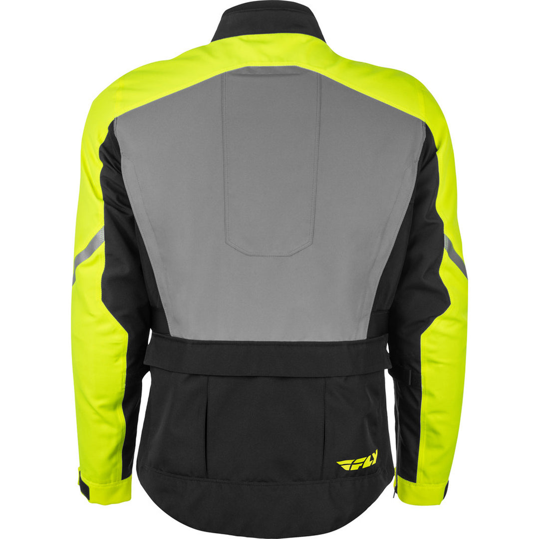 Fly Racing Terra Trek Jacket Black/Hi-Vis - Rear View