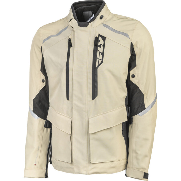 Fly Racing Terra Trek Jacket Sand/Black - Front View