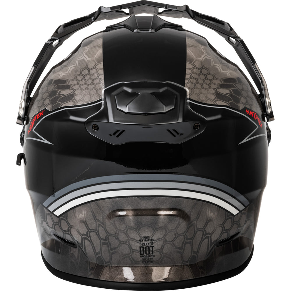 Fly Racing Trekker Kryptek Conceal Helmet Black/Grey/White - Rear View
