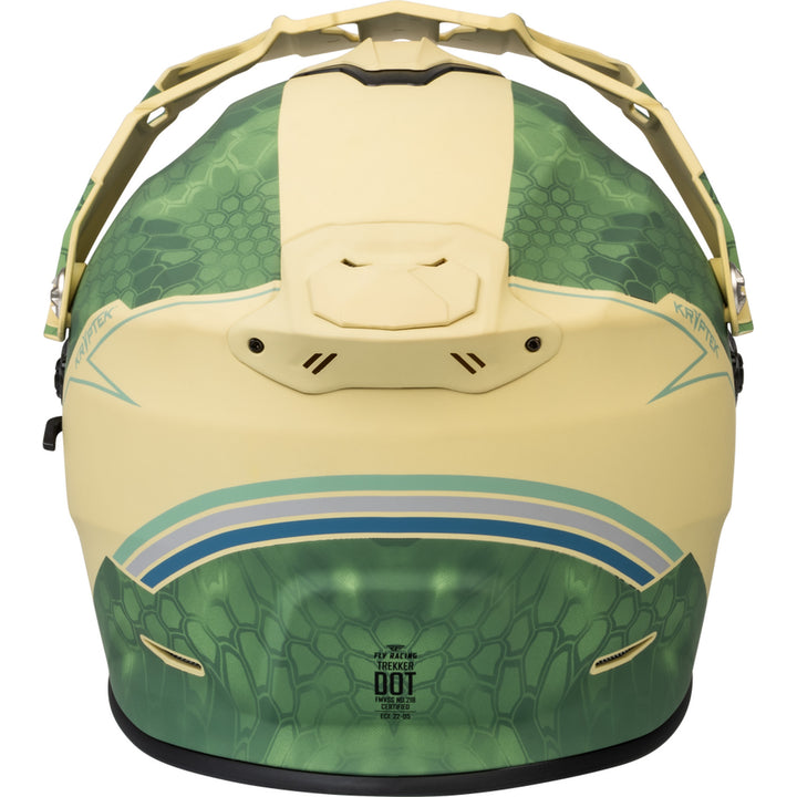 Fly Racing Trekker Kryptek Conceal Helmet Matte Tan/Sage/Black - Rear View