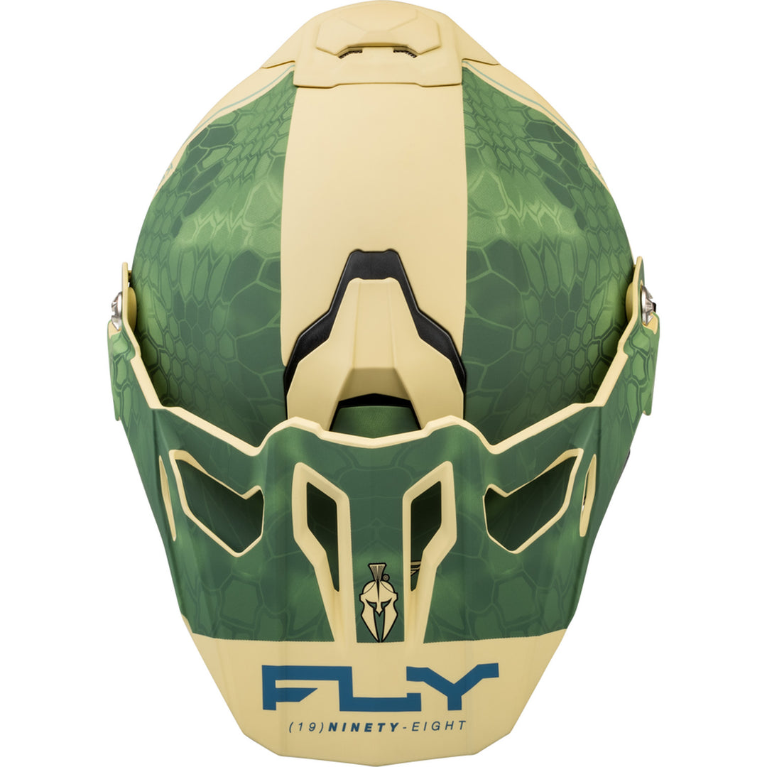Fly Racing Trekker Kryptek Conceal Helmet Matte Tan/Sage/Black - Top Down View