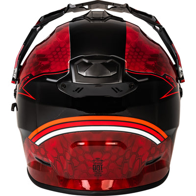 Fly Racing Trekker Kryptek Conceal Helmet Red/Black - Rear View