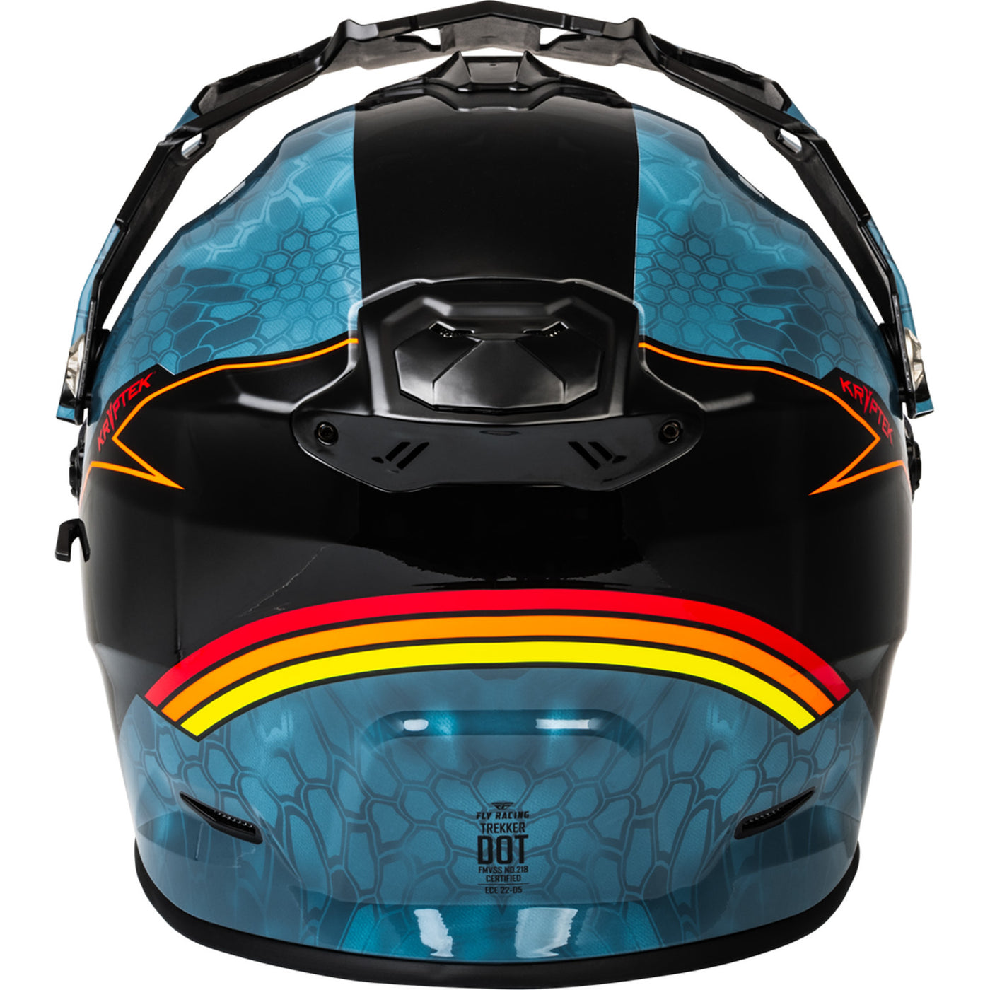 Fly Racing Trekker Kryptek Conceal Helmet Slate/Black/Red - Rear View