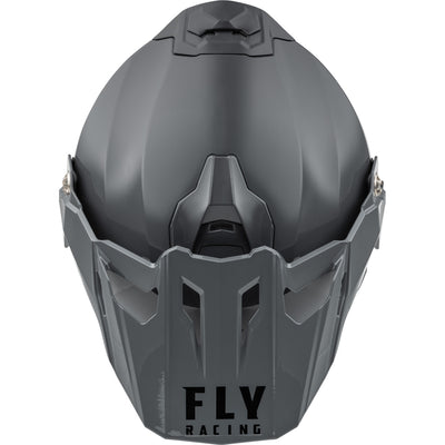 Fly Racing Trekker Solid Helmet Grey - Top Down View