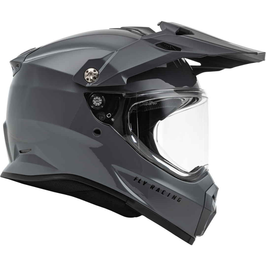 Fly Racing Trekker Solid Helmet Grey - Right Side View