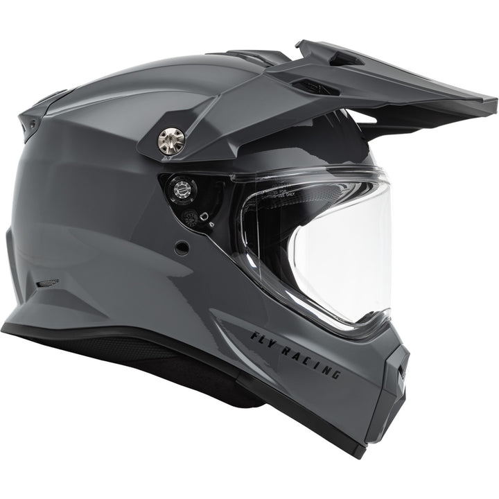 Fly Racing Trekker Solid Helmet Grey - Right Side View