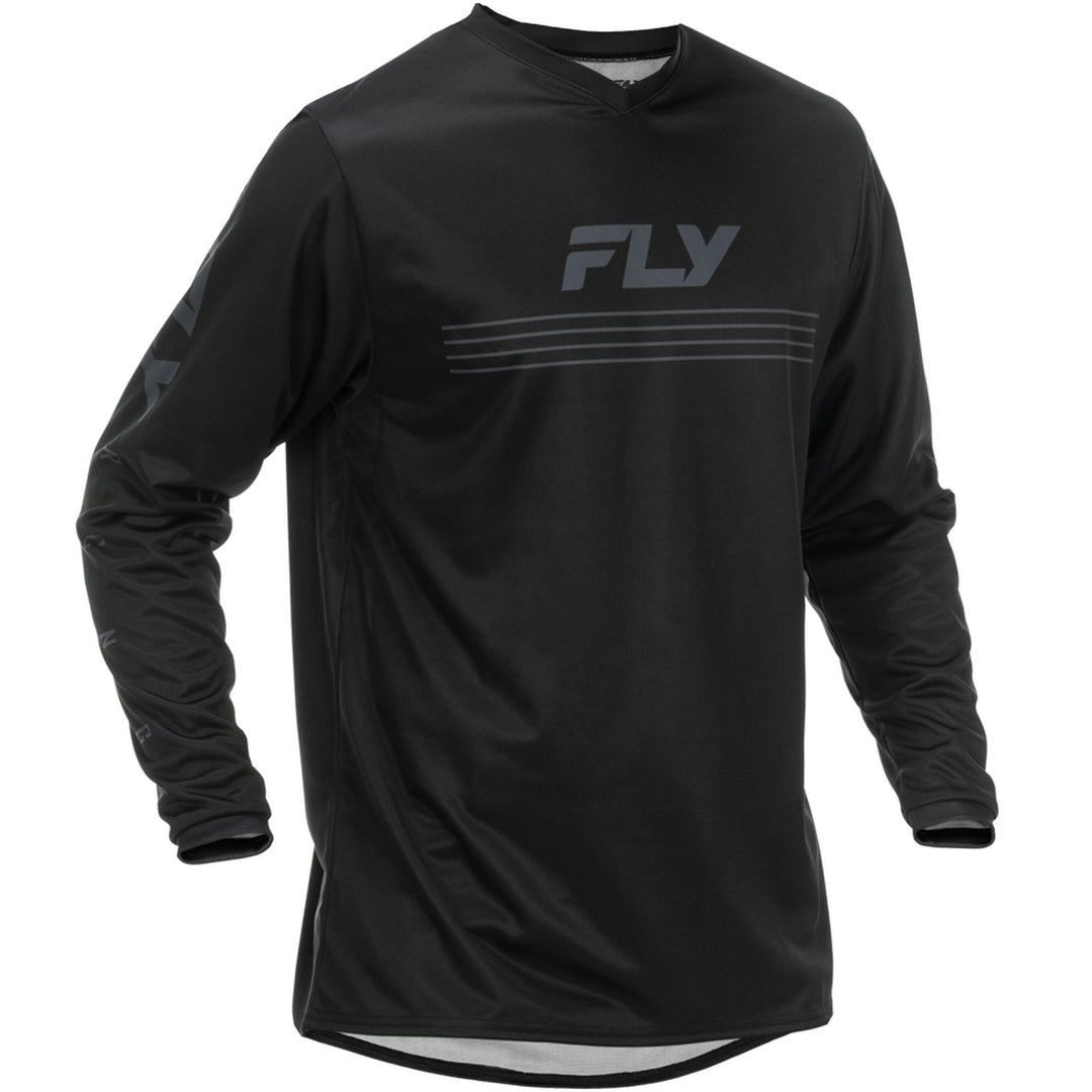 Fly Racing Universal Jersey Black/White - Front View