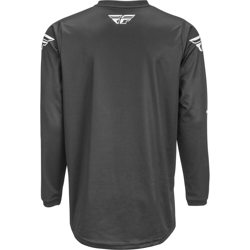 Fly Racing Universal Jersey Black/White - Rear View