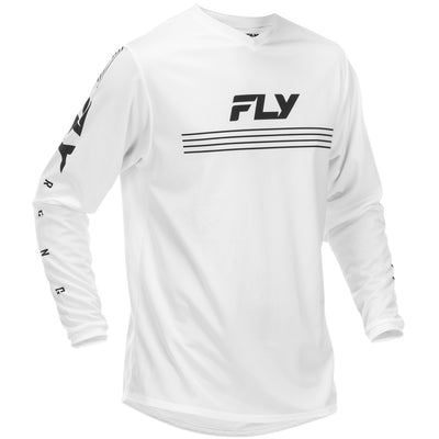 Fly Racing Universal Jersey White/Black - Front View