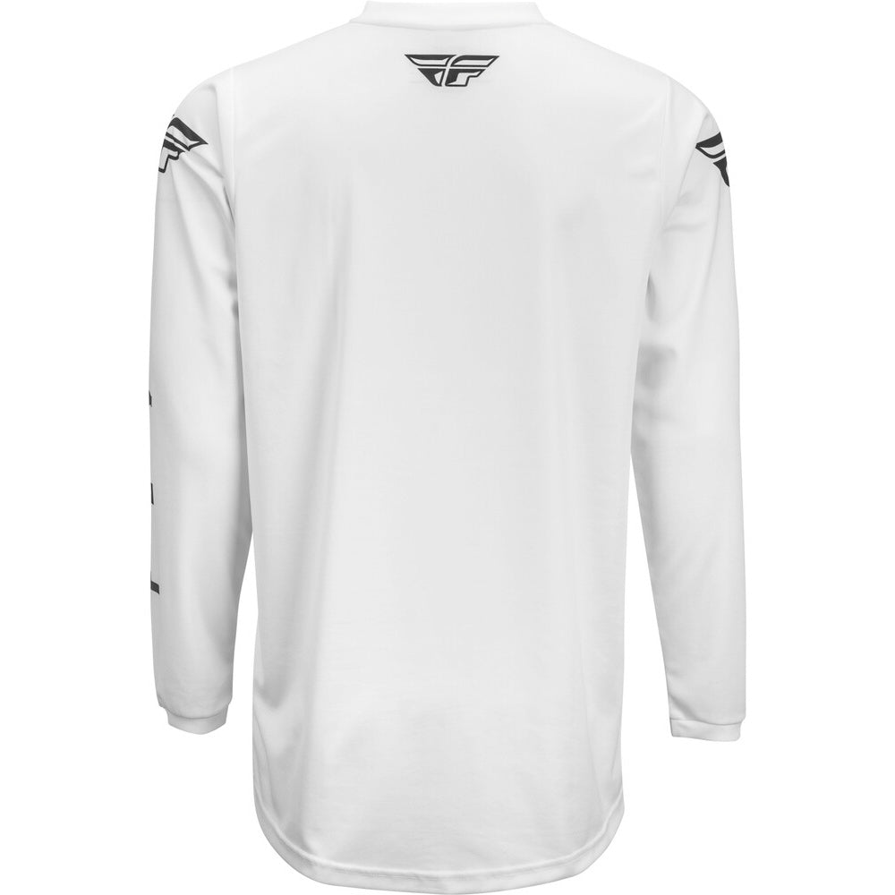 Fly Racing Universal Jersey White/Black - Rear View