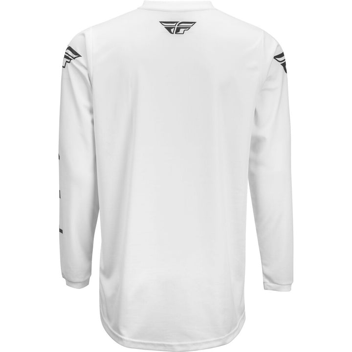 Fly Racing Universal Jersey White/Black - Rear View
