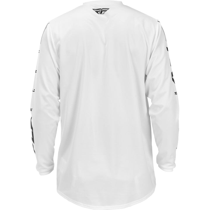 Fly Racing Universal Jersey White/Black - Rear View