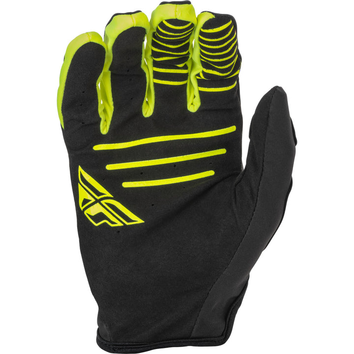Fly Racing Windproof Gloves Black/Hi-Vis - Palm View
