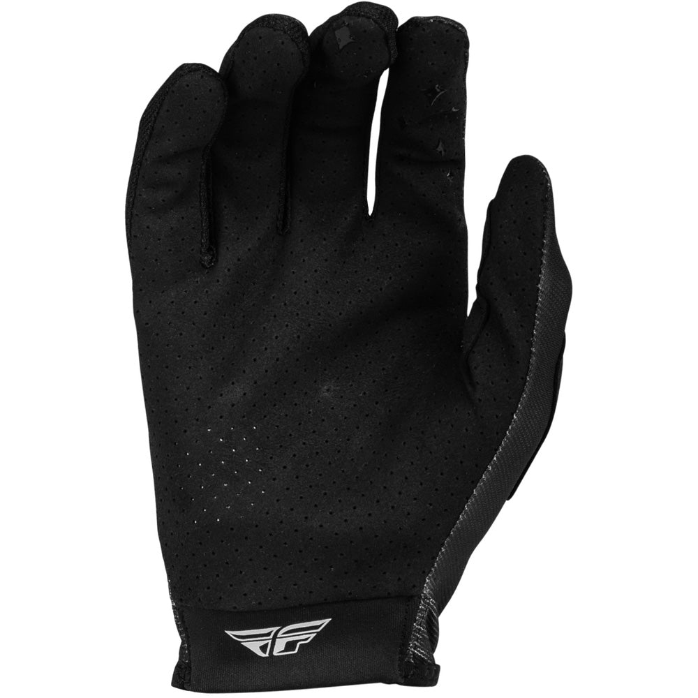 Fly Racing Women's Pro Lite Gloves Black/Light Grey - Palm View