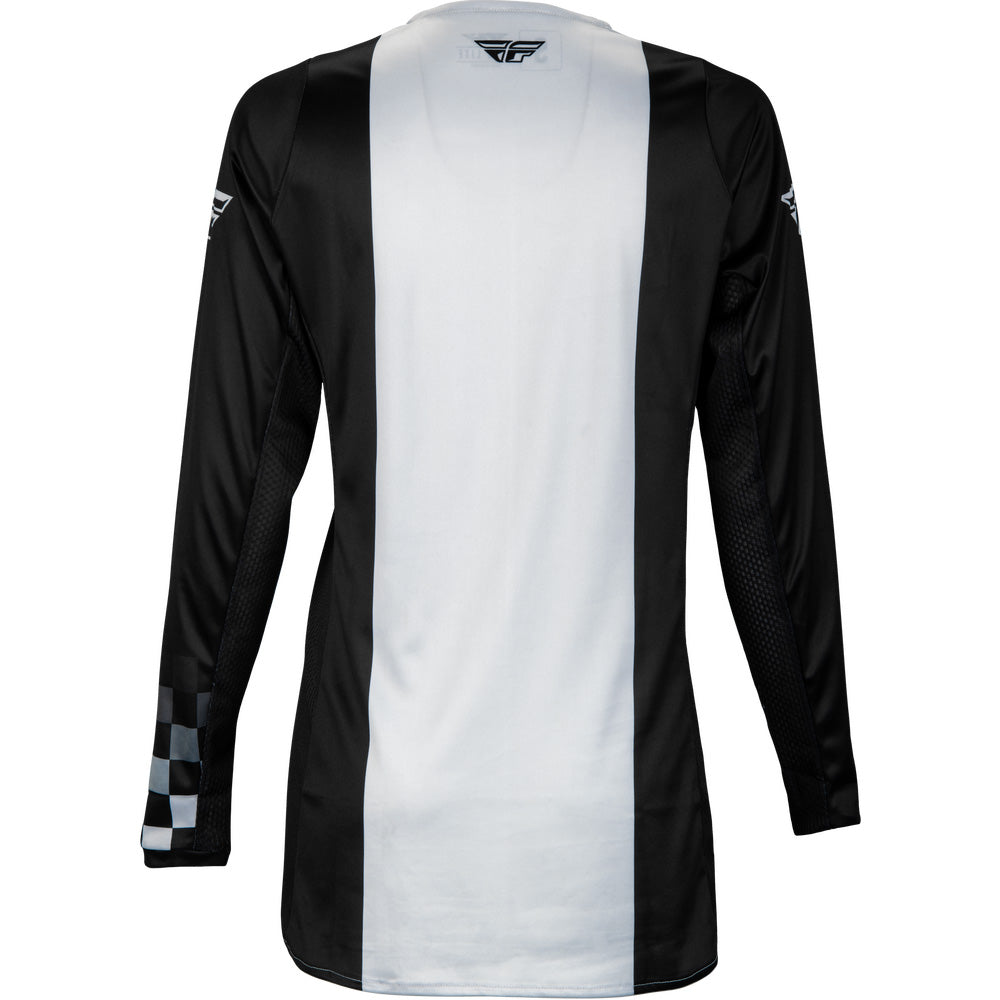 Fly Racing Women's Lite Jersey Black/Light Grey - Rear View