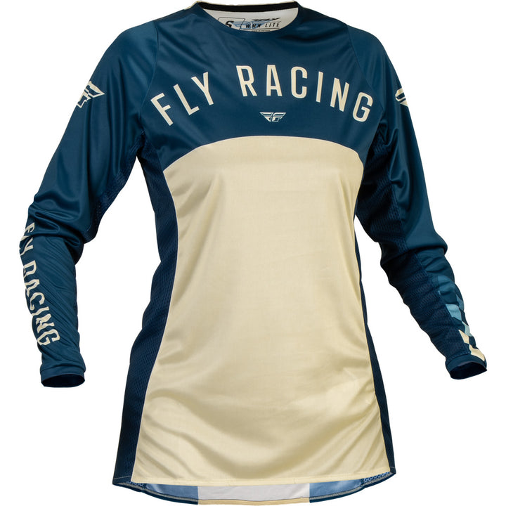 Fly Racing Women's Lite Jersey Navy/Ivory - Front View