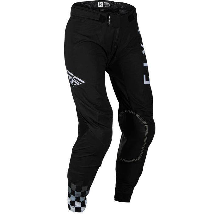 Fly Racing Women's Lite Pants Black/Light Grey - Front Right Side View