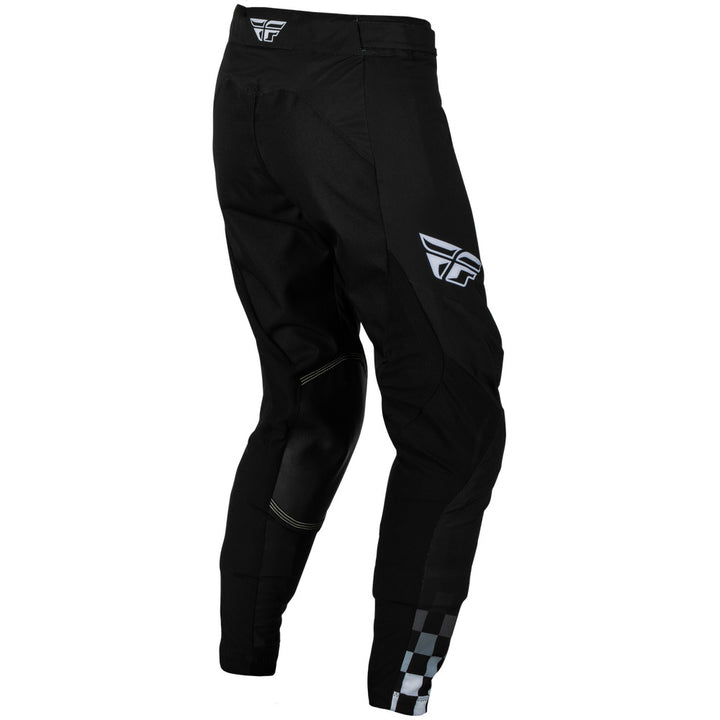 Fly Racing Women's Lite Pants Black/Light Grey - Rear Right Side View