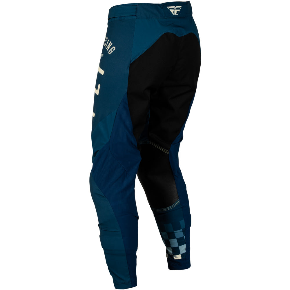 Fly Racing Women's Lite Pants Navy/Ivory - Rear Left Side View