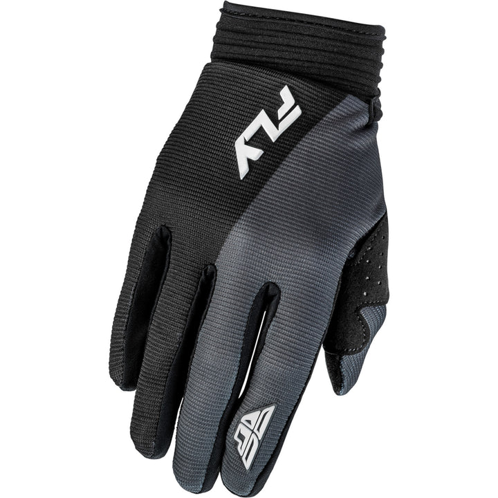 Fly Racing Women's F-16 Gloves Grey/Black/White - Back of Hand View