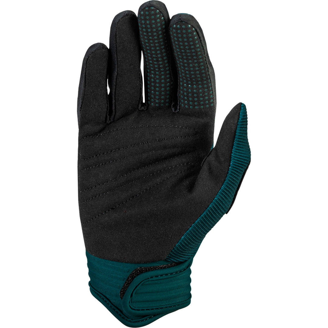 Fly Racing Women's F-16 Gloves Teal/White/Gold - Palm View