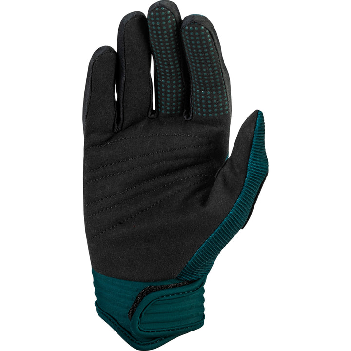 Fly Racing Women's F-16 Gloves Teal/White/Gold - Palm View