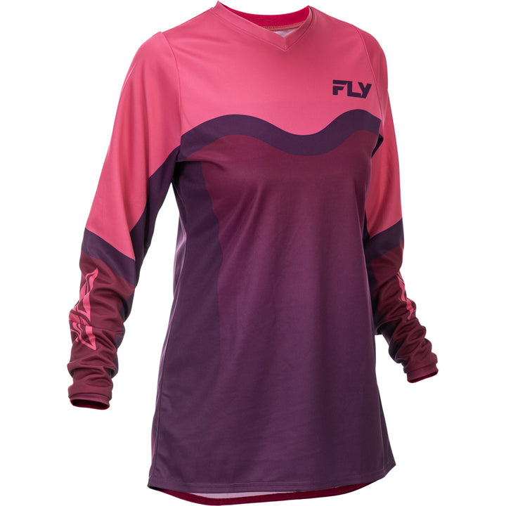 Fly Racing Women's F-16 Jersey Pink/Mauve - Front View