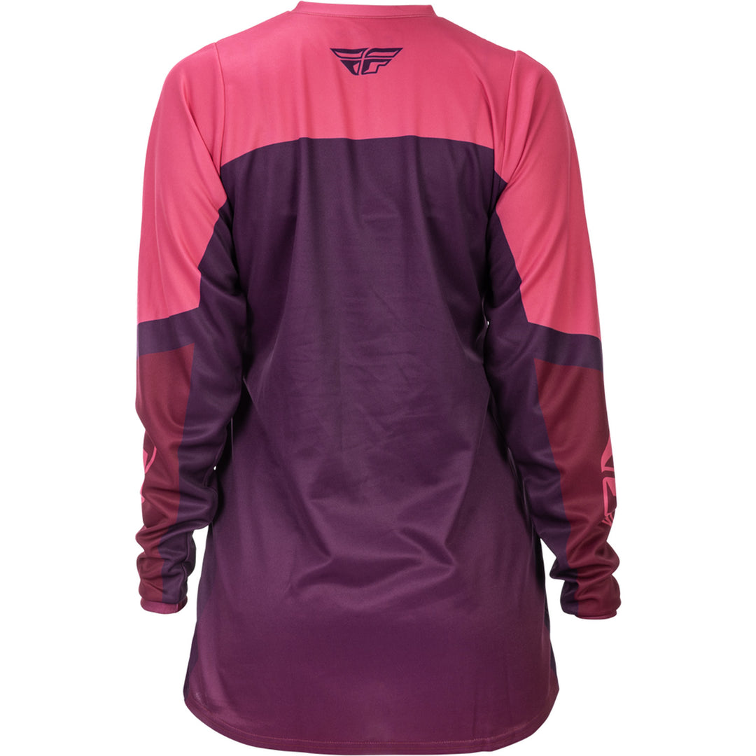 Fly Racing Women's F-16 Jersey Pink/Mauve - Rear View