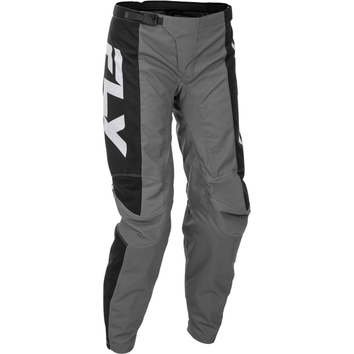 Fly Racing Women's F-16 Pants Grey/Black/White - Front Right Side View