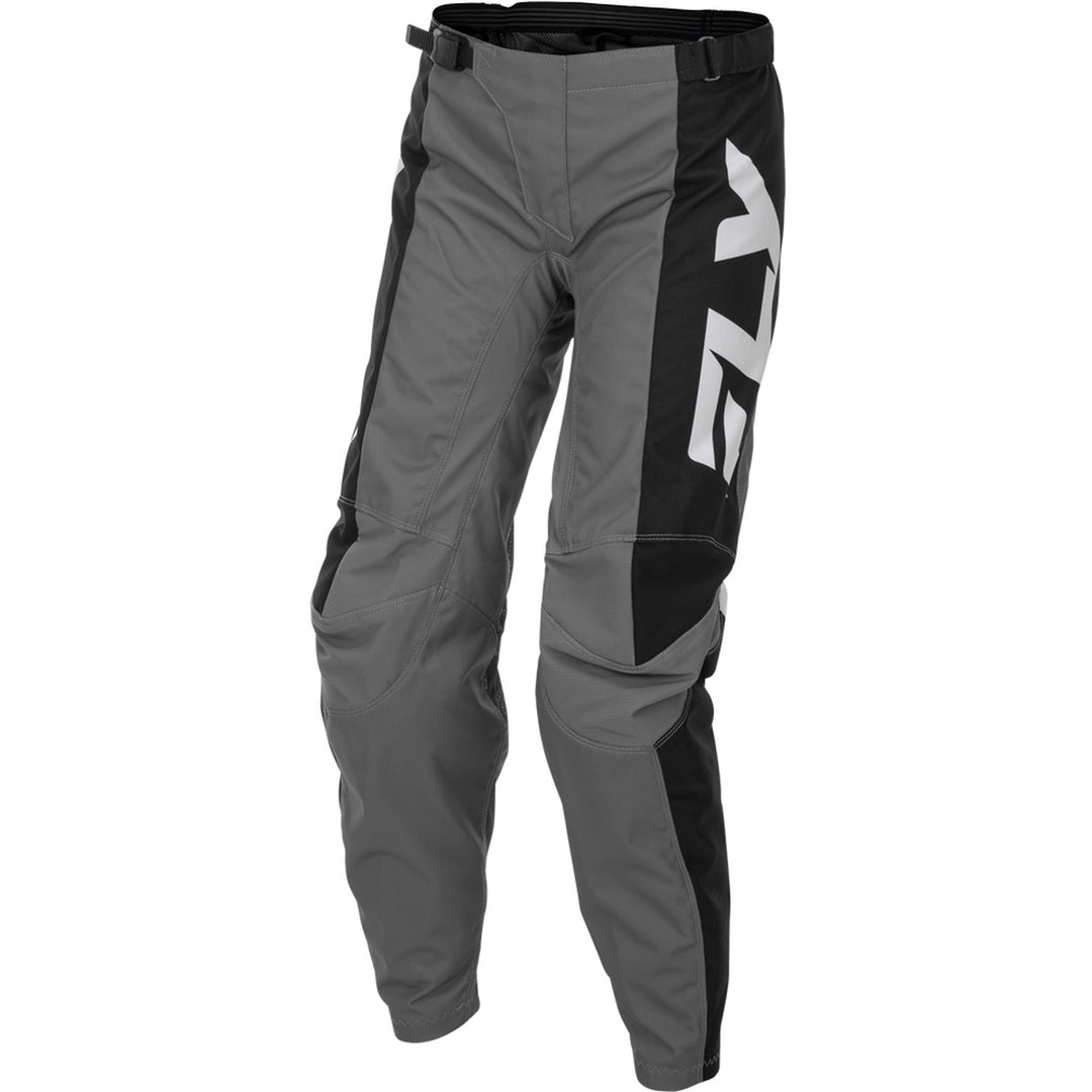 Fly Racing Women's F-16 Pants Grey/Black/White - Front Left Side View