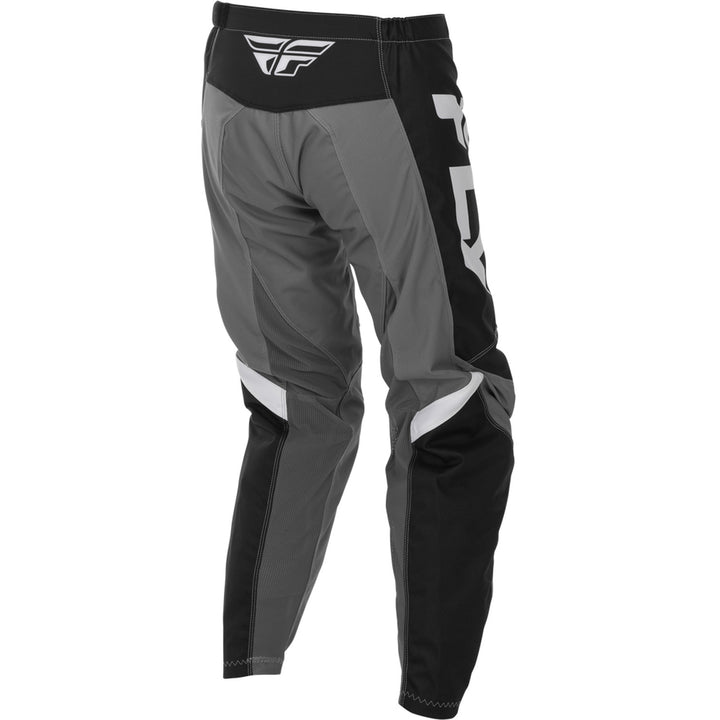 Fly Racing Women's F-16 Pants Grey/Black/White - Rear Right Side View