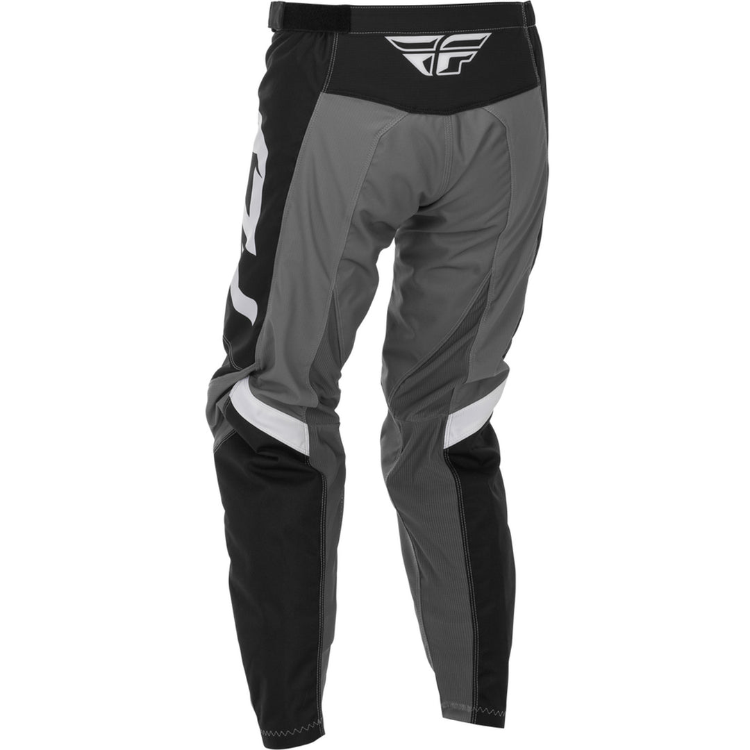 Fly Racing Women's F-16 Pants Grey/Black/White - Rear Left Side View