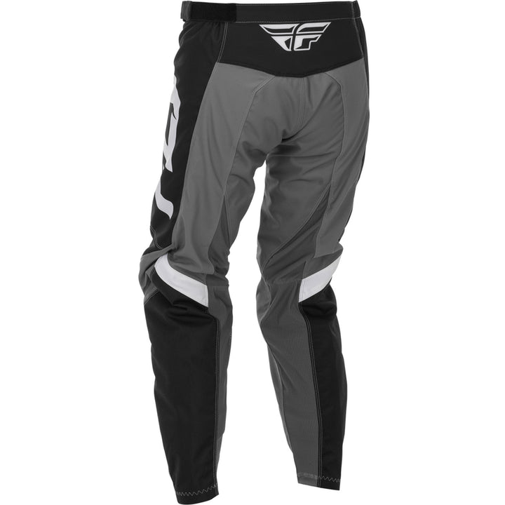 Fly Racing Women's F-16 Pants Grey/Black/White - Rear Left Side View