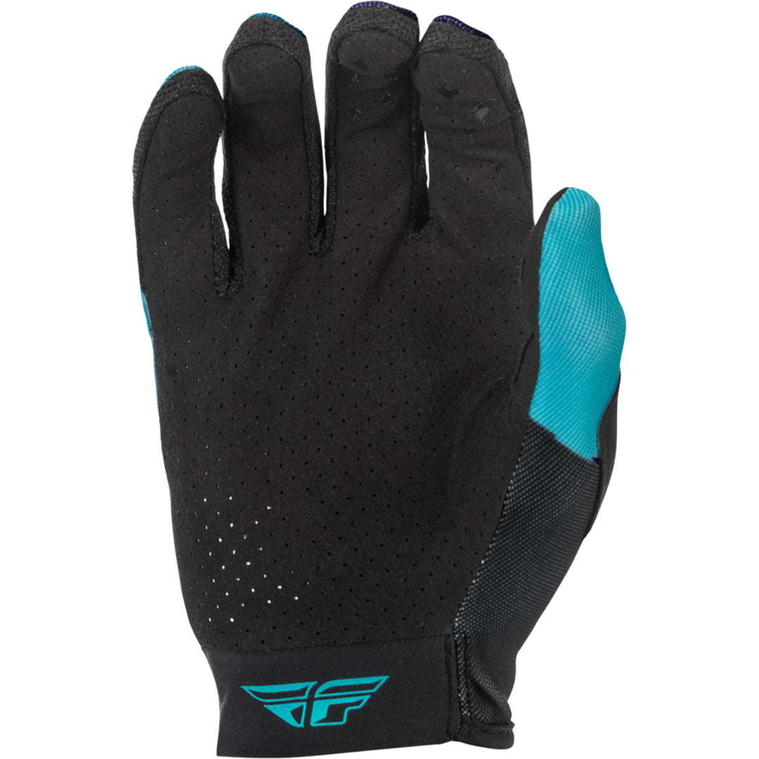 Fly Racing Women's Lite Gloves Aqua/Navy/White - Palm View