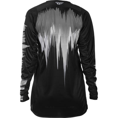 Fly Racing Women's Lite Jersey Black/Grey/White - Rear View