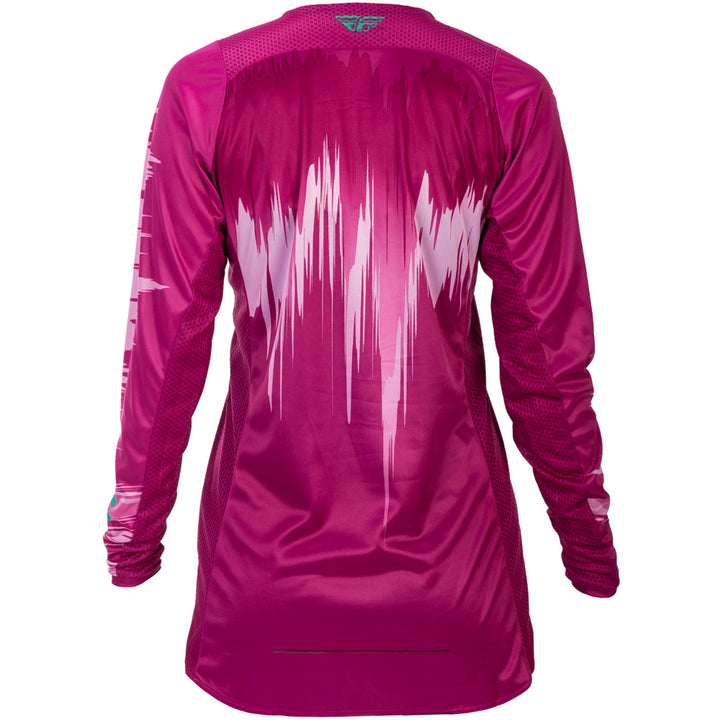 Fly Racing Women's Lite Jersey Pink/Turquoise - Rear View