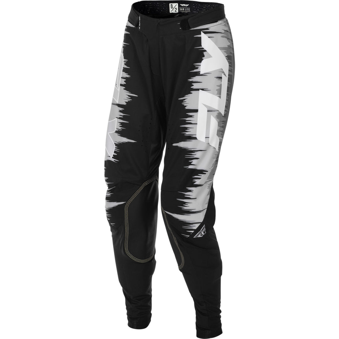 Fly Racing Women's Lite Pants Black/Grey/White - Front Left Side View