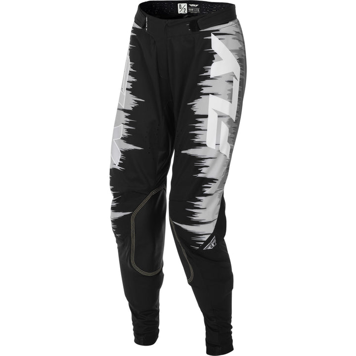 Fly Racing Women's Lite Pants Black/Grey/White - Front Left Side View