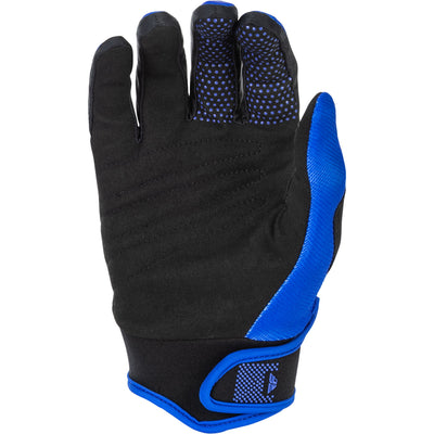 Fly Racing Youth F-16 Gloves Blue/Dark Blue/White - Palm View