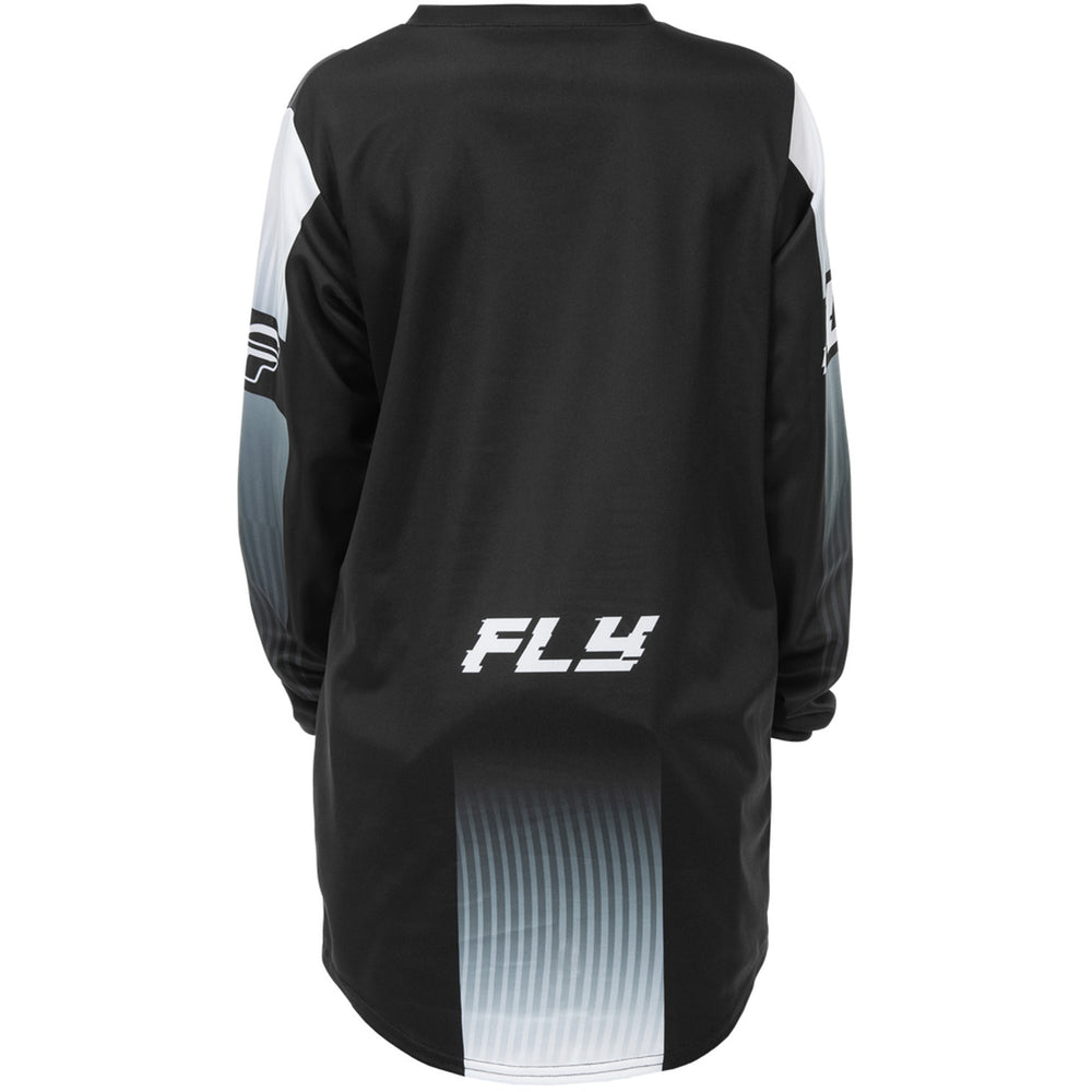 Fly Racing Youth F-16 Jersey Black/White - Rear View