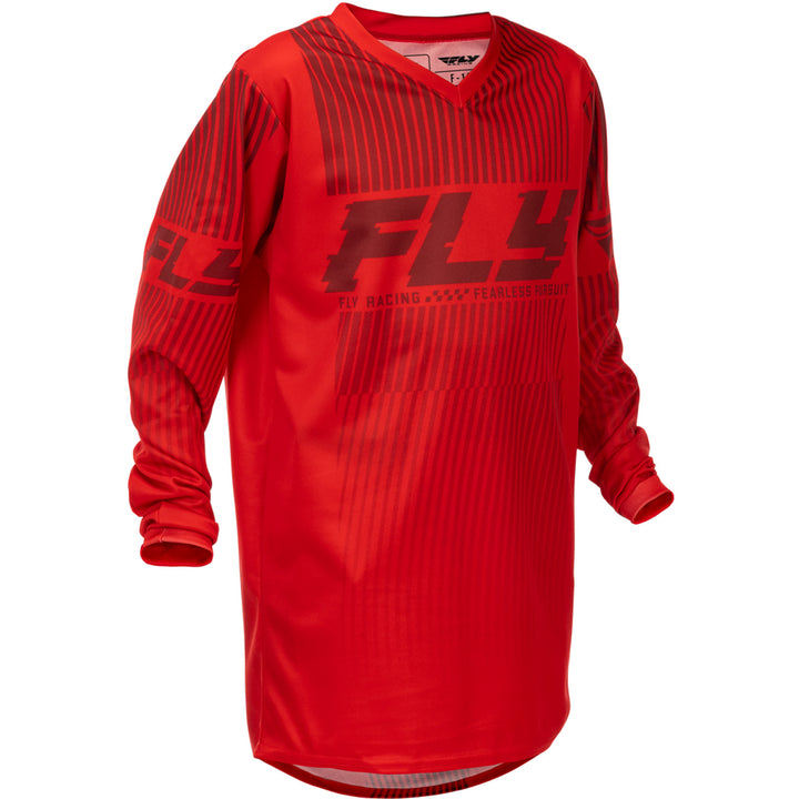 Fly Racing Youth F-16 Jersey Red - Front View
