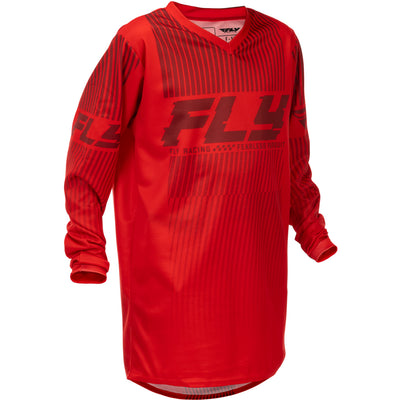 Fly Racing Youth F-16 Jersey Red - Front View