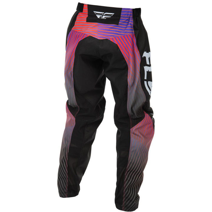 Fly Racing Youth F-16 Pants Black/Red/Purple - Rear Right Side View