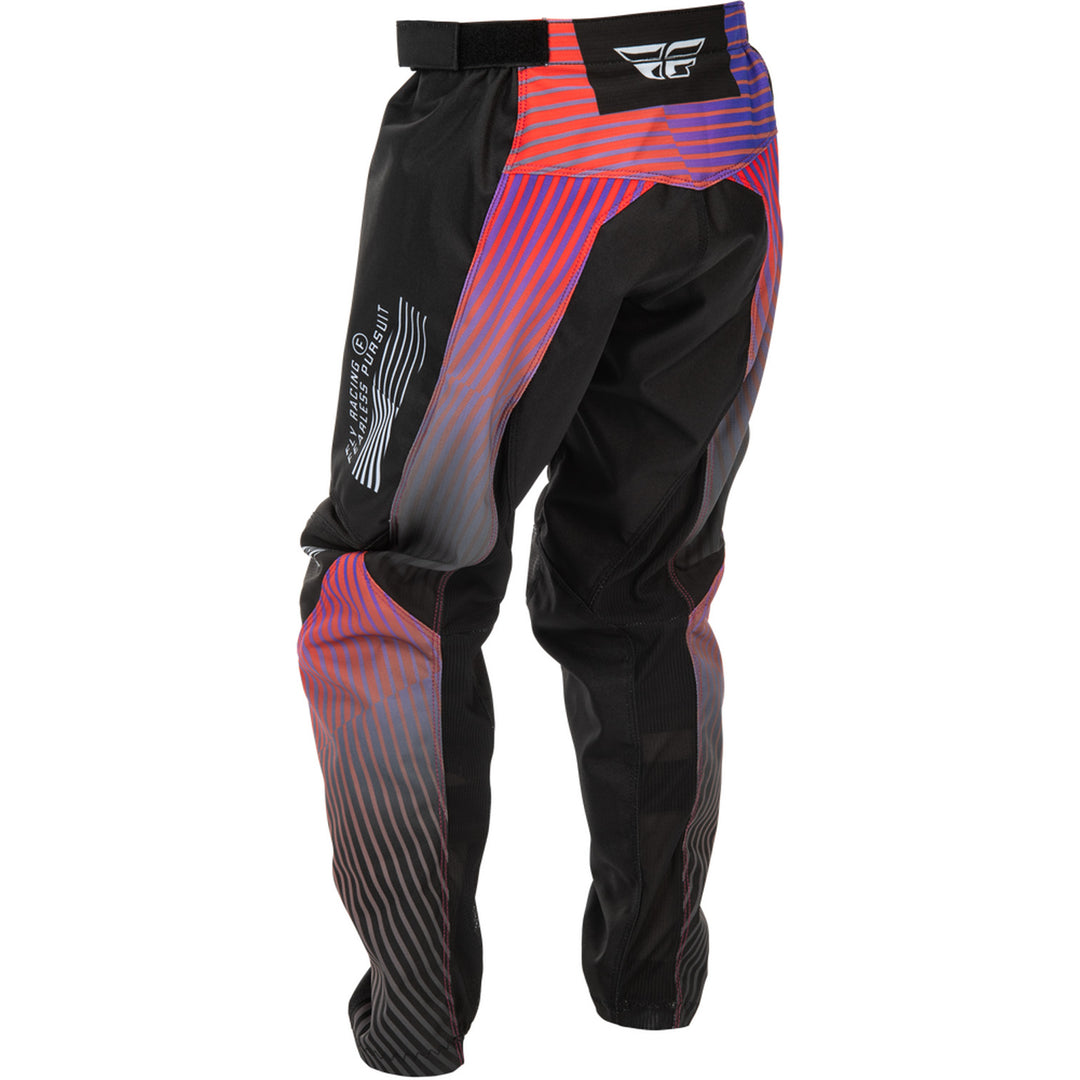 Fly Racing Youth F-16 Pants Black/Red/Purple - Rear Left Side View
