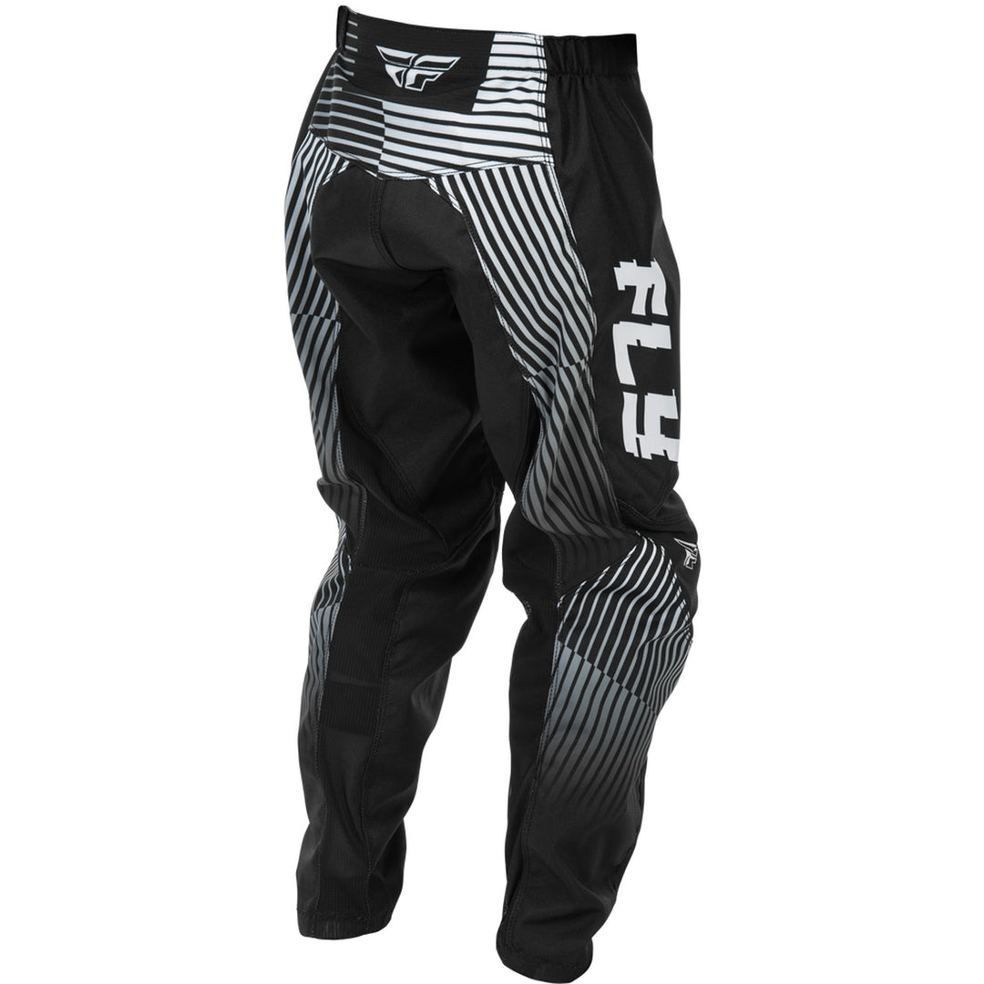 Fly Racing Youth F-16 Pants Black/White - Rear Right Side View